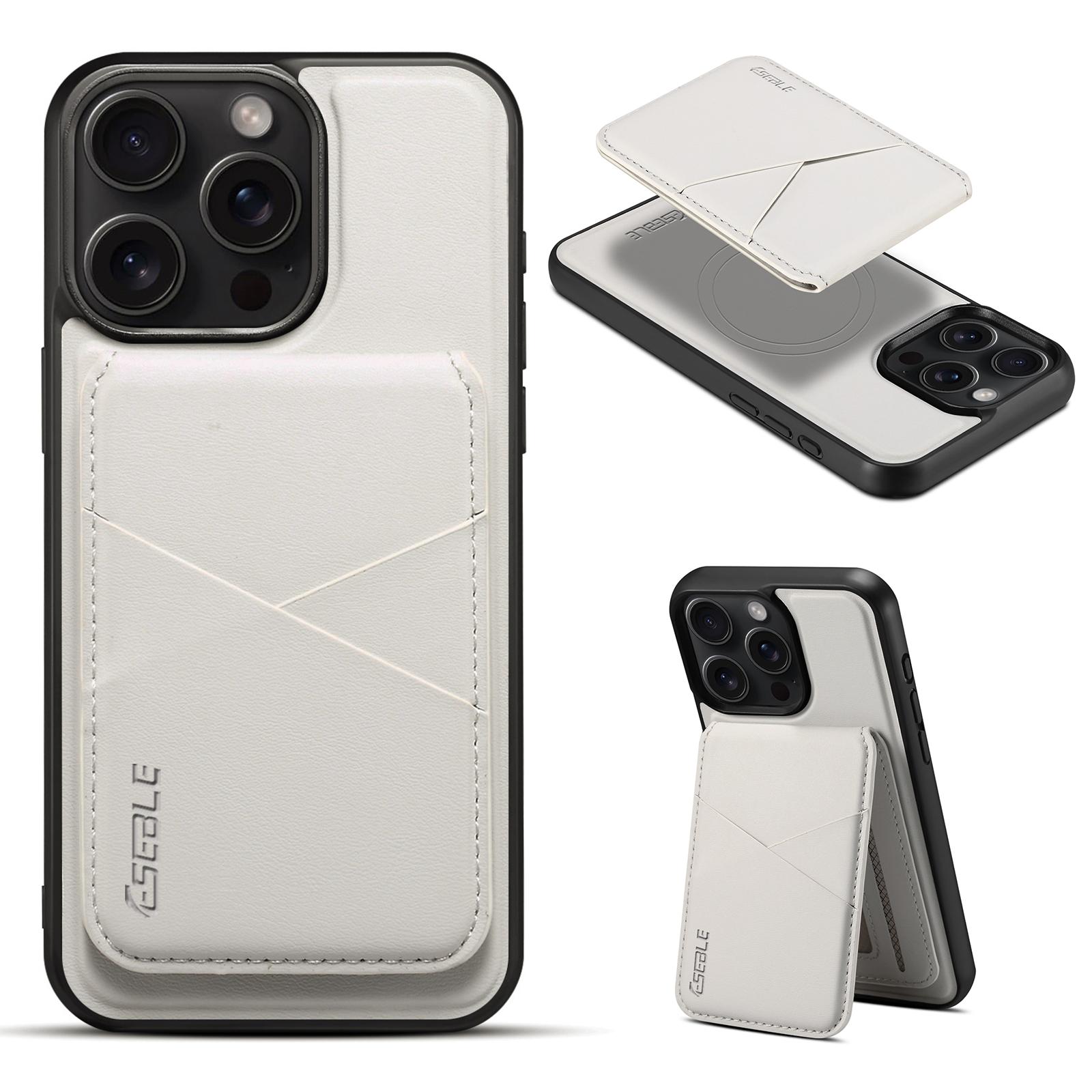 

ESEBLE E3 For iPhone 14 Pro Magnetic Case with Detachable Card Holder Leather + TPU RFID Blocking Phone Cover A