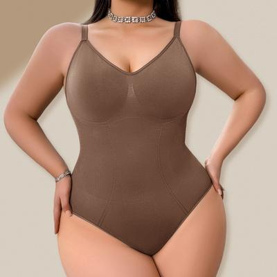 Seamless Tank Top Bodysuit Shapewear, One Piece Tummy Control Butt Lifter Push Up Full Body Shaper
