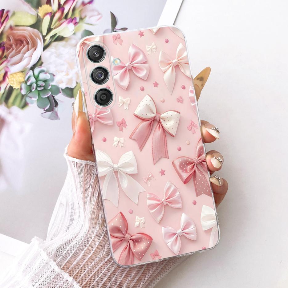Etui do Samsung Galaxy M55 SM-M556B Nowe Kwiaty Motyl Malowane Pokrowiec Miękki Silikonowy Etui Do Samsung M55 M 15 Galaxy M15 Torby