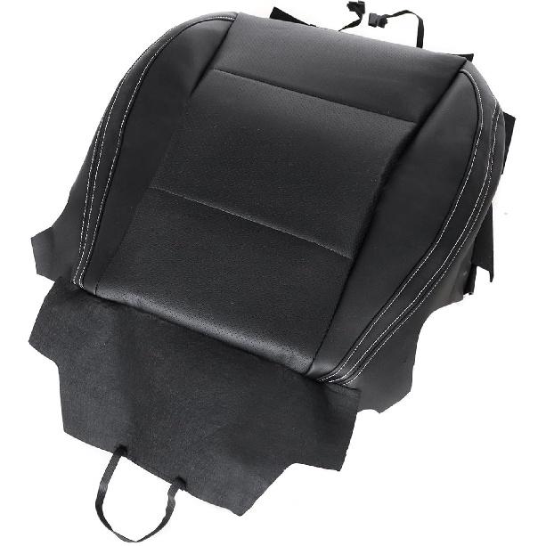 NLQR Front Driver Side Bottom Replacement Seat Cover Perforated Microfiber Leather Black for Subaru Outback Legacy 2015 2016 2017 2018 2019