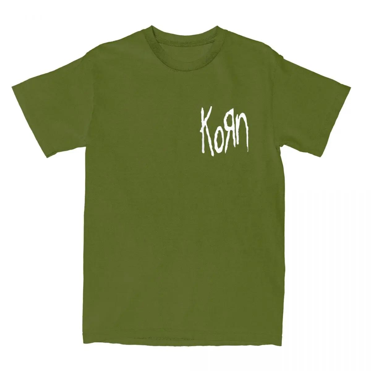 GUOYAN TOP Mode Rockband Korn Logo T-shirt voor Mannen Ronde Hals Katoenen T-shirt Korte Mouw Tee Shirt 4XL 5XL 6XL Tops 4XL