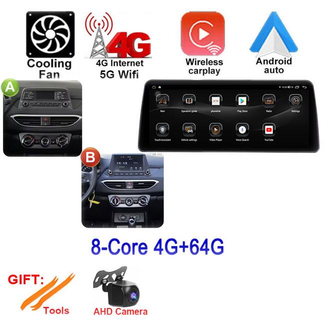 12.3 Inch Wireless CarPlay For  Hyundai Elantra 2017 Car intelligent System Navigation GPS Display Touch Screen Android Auto