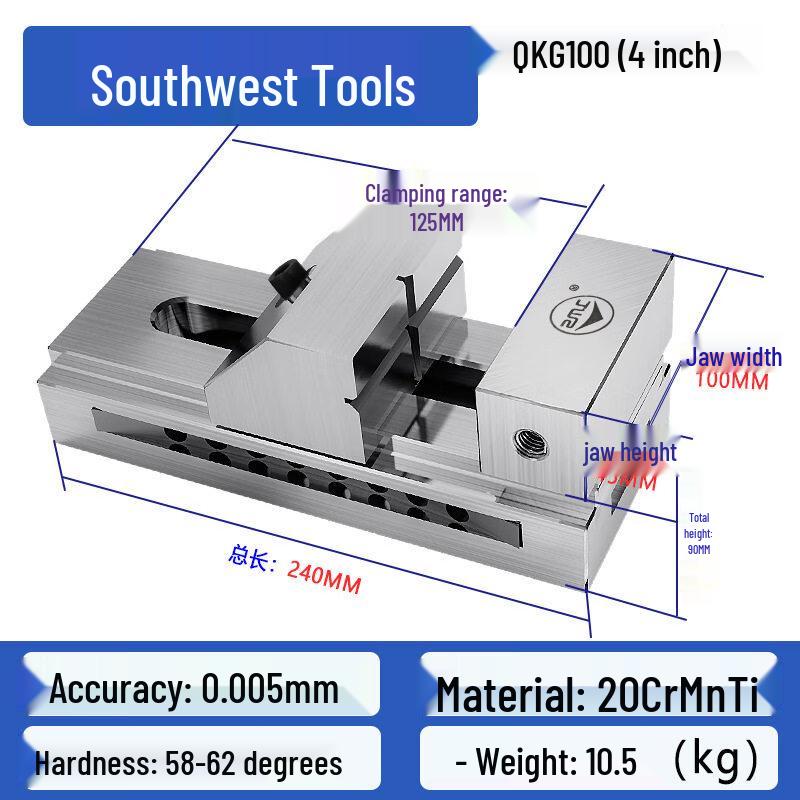 

YunDuo 4-inch High Precision QKG Quick-Acting Milling Vice