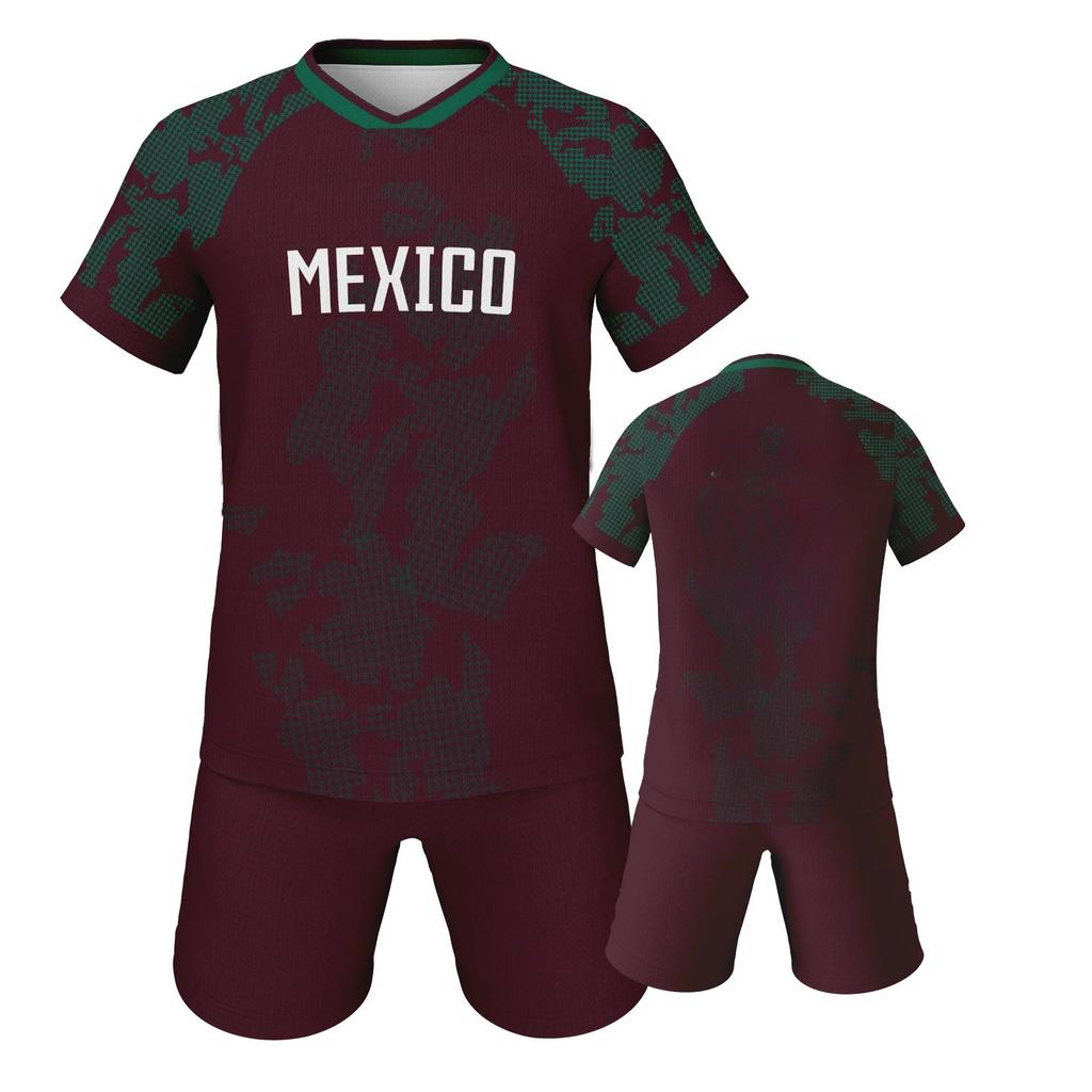 Mexico Soccer Jersey Kit Youth Football Training Uniform Football Team Shirt Fans Gift