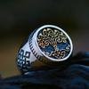 Nordic Celtics Knotwork Viking Tree of Life Yggdrasil Ring For Men Vintage Stainless Steel Viking Ring Amulet Jewelry Gift