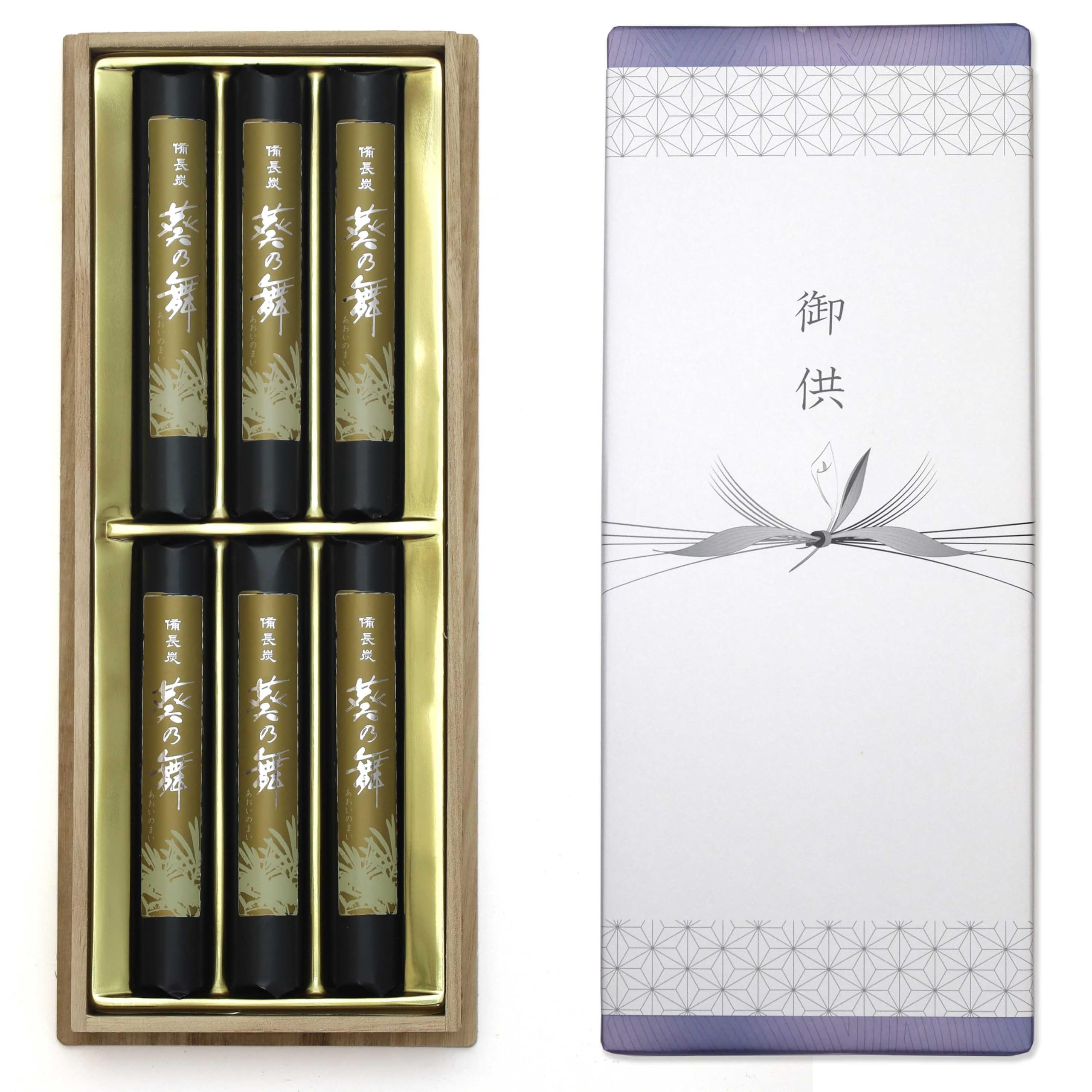 

Sympathy Incense Gift Set in Paulownia Wood [Aoi no Mai Sandalwood with Outer Wrapping] Made in Japan, Low Smoke, Perfect for Buddhist Altars,