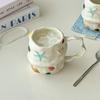 Cute Shell Conch Ceramic Cup Retro Ceramic Coffee Cup Dish Handmade Irregular Cup Dish with Handle Mug MilkKitchen Accessory