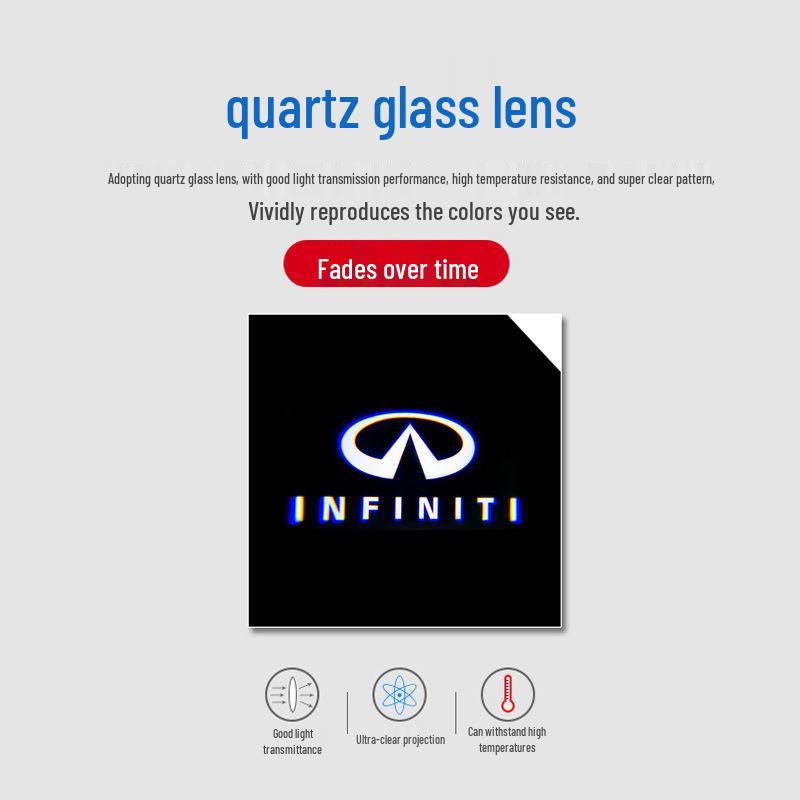 Infiniti Welcome Door Light Laser Projector for Q50L/G25/QX60/Q70L Models Car Interior Decor
