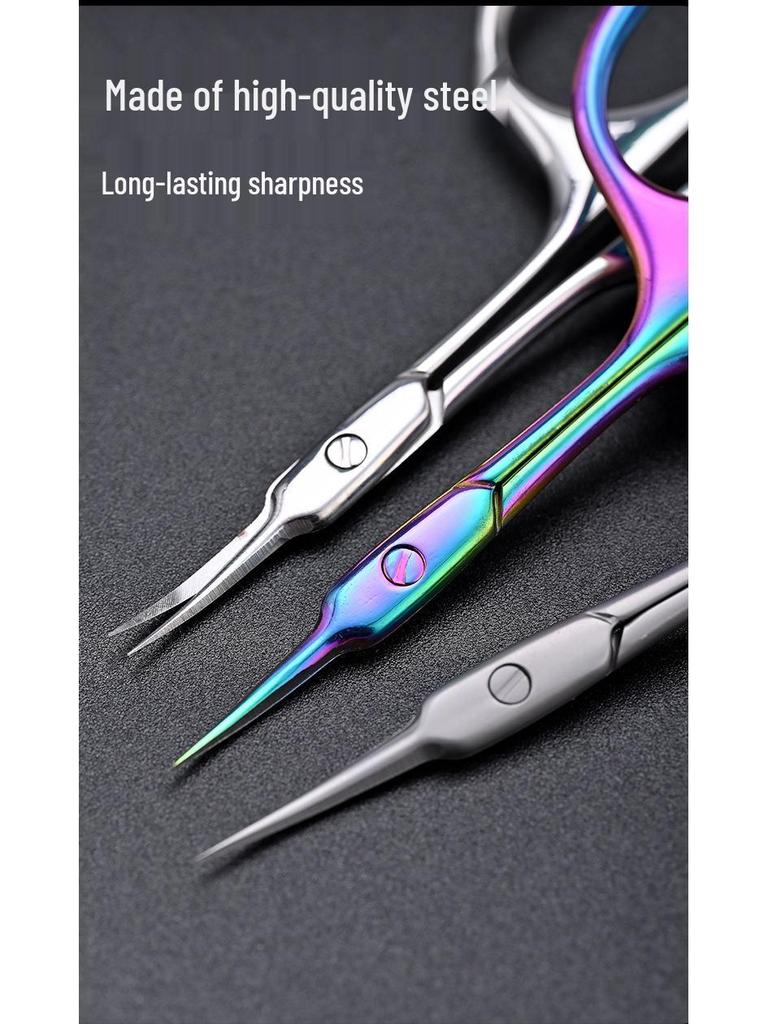 Russian 3rd-Gen Stainless Steel Cuticle Nipper - Small Curved Head, Four-Sided Blade, Nail Care Tool
