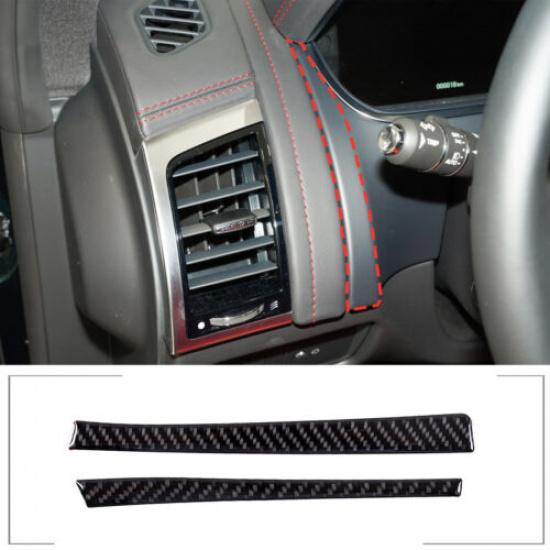 Carbon Fiber Dashboard trument Box Trim Strip Cover For Jaguar F-TYPE 2013-22