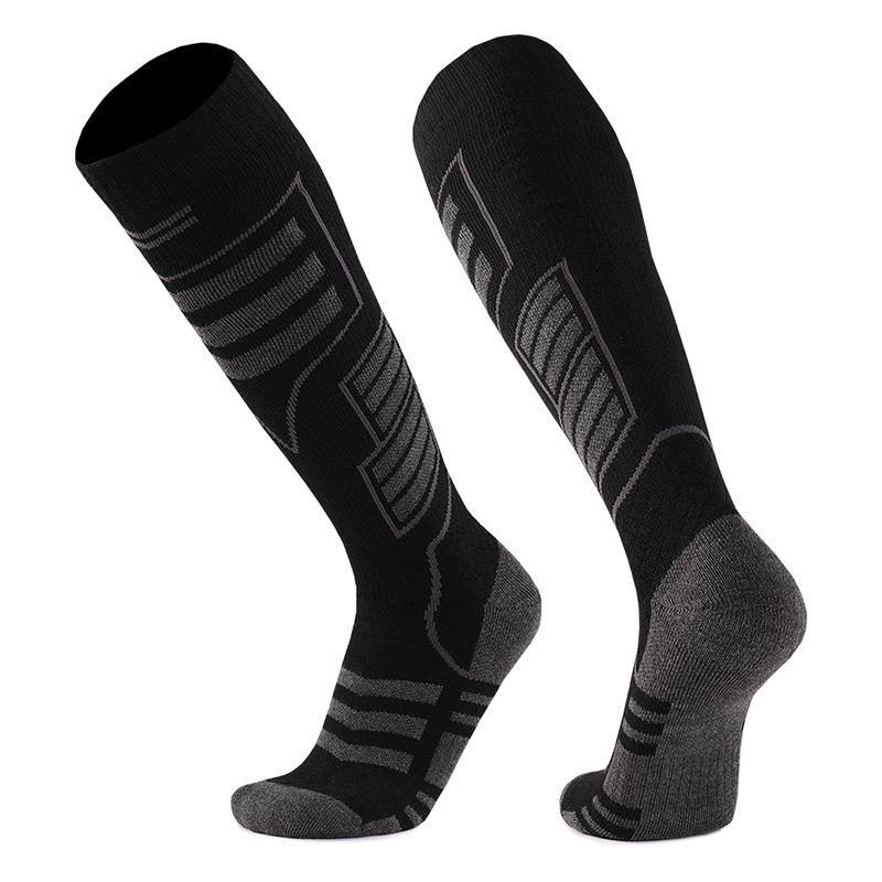 Thick Warm Merino Wool Long Snow Socks: Quick-Drying, Non-Slip, Wear-Resistant for Skiing