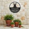 Custom Rabbit Metal Sign for Garden Wall Art Porch Decor Easter Outdoor Gift