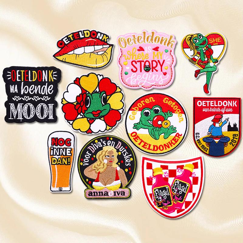 10pcs Set Patch Netherland Oeteldonk Emblem Embroidery Patches For Clothes Iron On Patches For Clothing Uniform Embroidered Diy 
