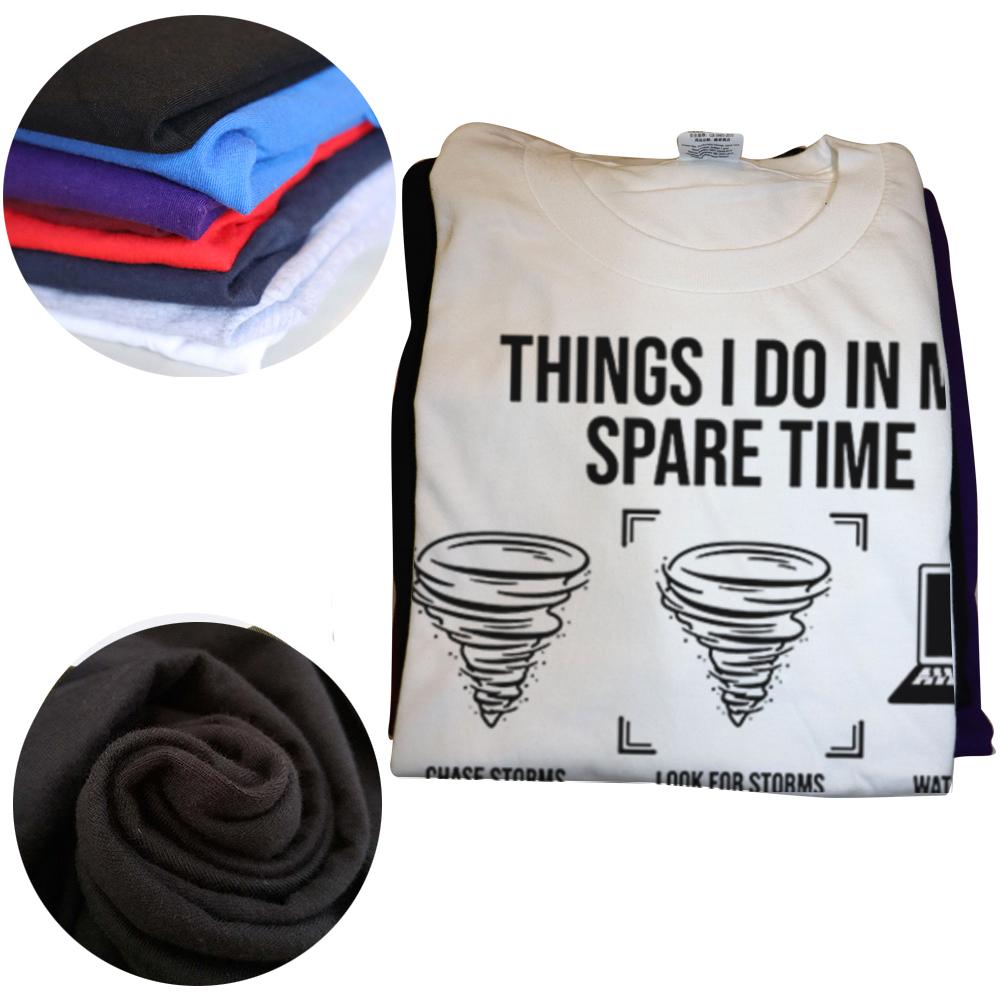 Lustige Dinge, die ich in meiner Freizeit tue Tornado-Sturmjäger Grafik T-Shirts Herren Humor Streetwear T-Shirt Kurzarm Lockere Kleidung