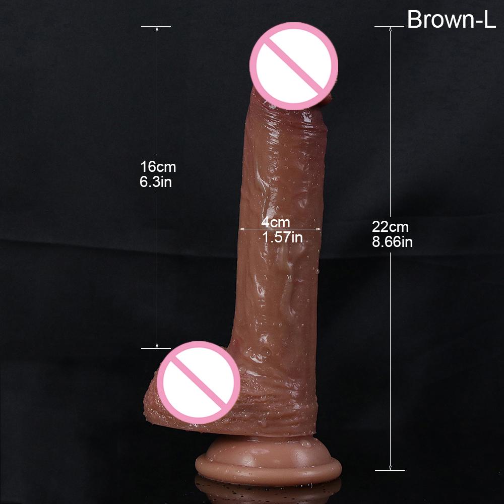 Sext Toy for Women Strapon Dildo Penis Testicle Sex-toys-for-adults-in-bed Female Masturbation Soft Silicone Adult Supplies Anal