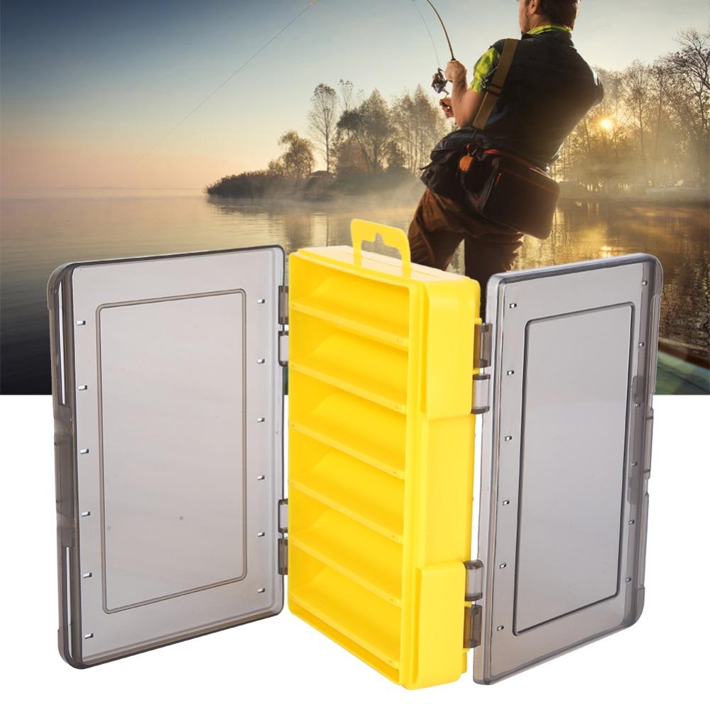 2PCS Double Sided Fishing Lure Box PP Fishing Lure Tackle Box Lure Tackle Box Fishing Lures Storage