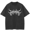 2026 Heißer Verkauf Hip Hop verblasstes schwarzes T-Shirt Dunkle Streetwear Ästhetik Grafik-T-Shirt Schwarzer Metal-Stil Herren Damen T-Shirt Baumwoll-Oberteile T-Shirts Kurzarm