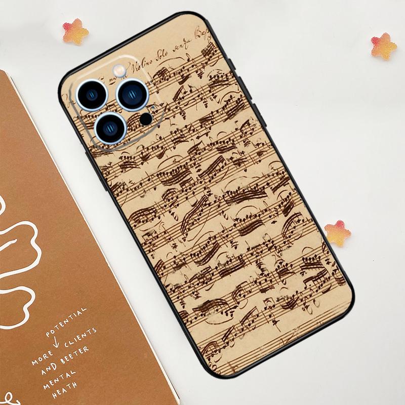 Sheet Music Phone Case For iPhone 17 Pro Max 14 13 12 11 15 16 Pro Max mini 16 Plus 16e 17 Air Funda