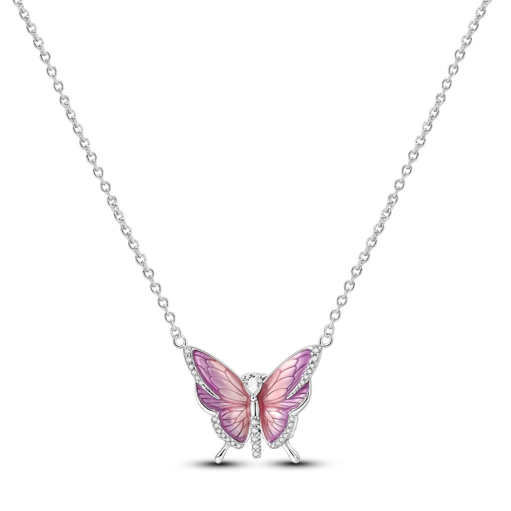 925 Silver Pendant Necklace Heart Star Charm Basic Chain Original Jewelry For Woman