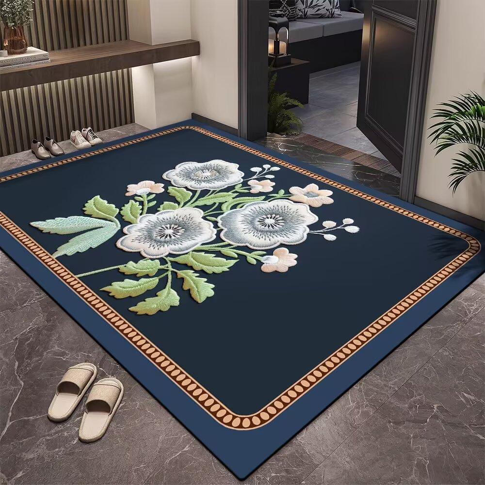 3D Three-dimensional Flower Floor Mats Entrance Door Entrance Mat Porch Dirt-resistant Foot Mat Kitchen Bathroom Door Absorbent Mat