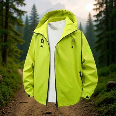 2026 Spring Men's Hooded Windproof Mountaineering Jacket - Trendy Outdoor Casual Workwear Outerwear.