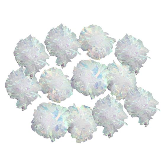 12Pcs Pet Cat Dog Ring Paper Crinkle Ball Playing Interactive Sound Chew Toys 12pcs