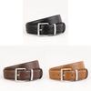 Minimalist Leather Womens Waist Belt With Pin Closure For Daily Style