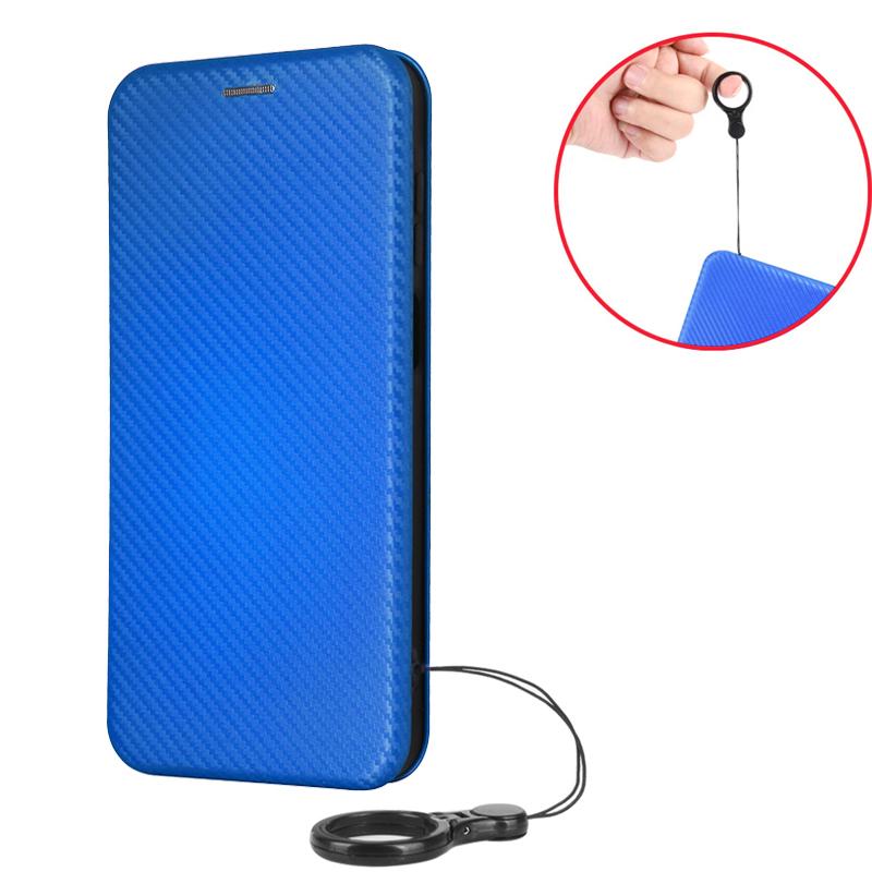 For Samsung Galaxy A16 5G/A16 4G Case Carbon Fiber Texture Drop-Proof PU Leather Phone Cover