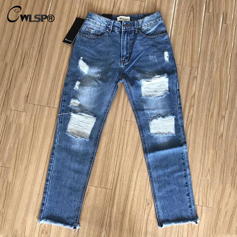 Women Jeans Trousers Pants Bottom Back 