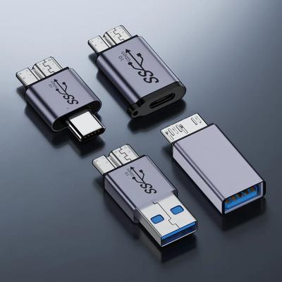 Adapter USB-A/Type-C na Micro B Adapter USB 3.1 Typ C Żeński na Złącze Micro USB 3.0 Męskie do Kabla Dysku Twardego Telefon Komórkowy
