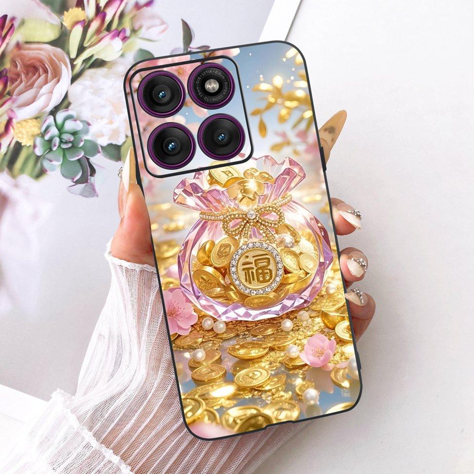 Case For Motorola Edge 60 Pro Cover XT2507-1 Fashion Cute Cat Funny Painted Bumper For Moto Edge 60 Pro Casing