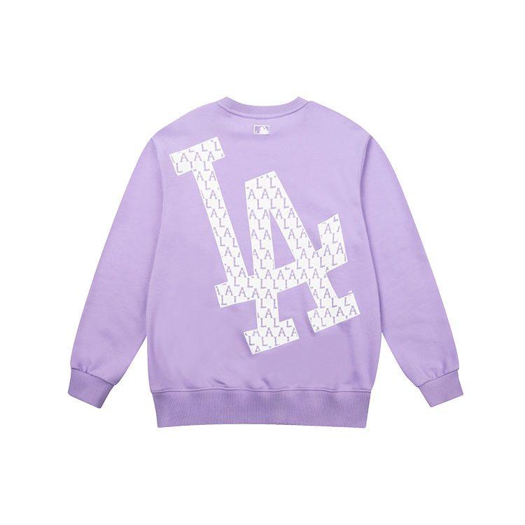 MLB Old Flower Sweatshirts Unisex Purple Crew Neck Moderate Regular 31MTM2111-07V