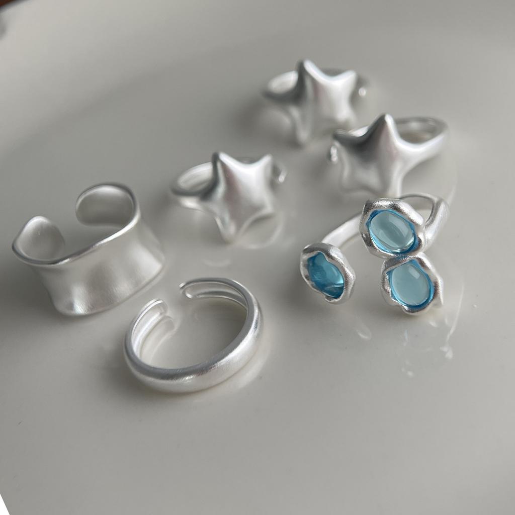 Xiaomi BF CLUB 925 Sterling Silver Ring For Women Jewelry Stars Stone Open Vintage Handmade Ring Allergy For Party Birthday Gift