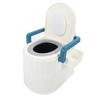 Bedside Commode Toilet Detachable Armrests Soft PU Cushioning Non Slip Dual Cover Bedside Potty with Solid Hollow