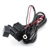 Power Supply Socket with Inline  Waterproof USB Motorcycle Socket 5V 2.1A Power Supply Adapter 1.83m Cable for Phone Tablets