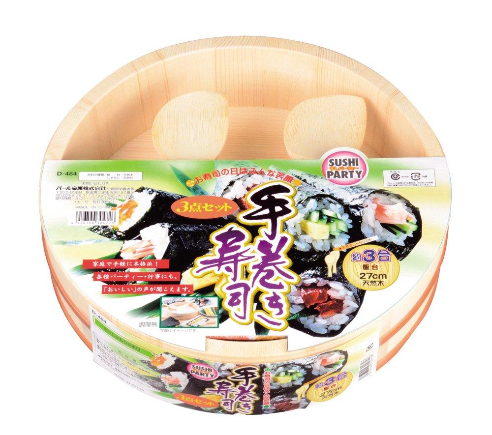 

Pearl Metal Sushi Oke Sushi 3 Piece Set Sushi Party Hand-rolled D-484 бежевый