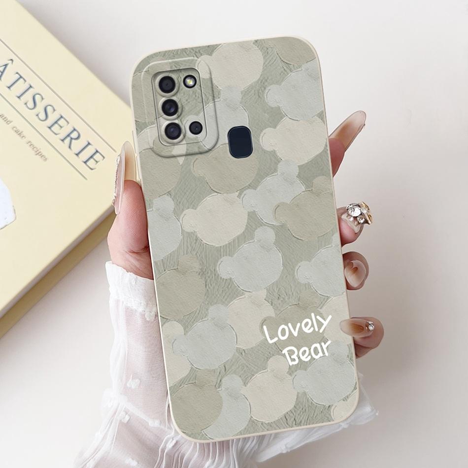 For Samsung Galaxy A21s Case Samsung A21S A 21S SM-A217F Elegant Printing Soft Silicone Camera Protective Shockproof Phone Cases