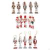 5 Pieces Christmas Nutcracker Hanging Ornaments Miniature Figures Puppet Toy