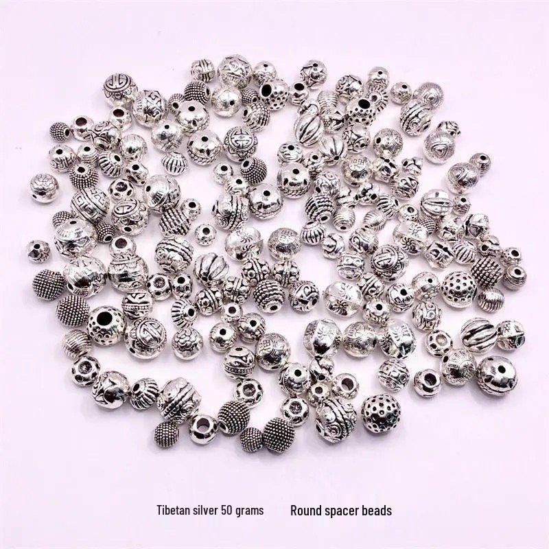 Tibetanisches Silber Florale Anhänger, Abstandshalter & Quasten für DIY Armbänder