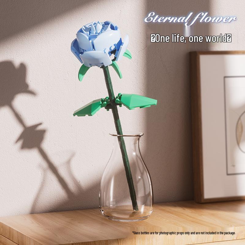 

Роза на выпускной вечер, совместимые с LEGO строительные блоки: Образовательная игрушка с цветочным орнаментом