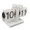 Retro Digital Flip Down Clock Battery Powered Flip Desk Clock with LED Ambient Light for Home Office Decor