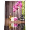 Orchid Stone Blomst Bambus Rene Gardiner Stue Vindu Tyll Gardiner Til soverom Kjøkken Hjem Dekorasjon Voile Gardiner