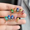 Cartoon Cute Colorful 5 Bird Brooch High-Grade Enamel Drip Oil Glaze Diamond Animal Silk Scarf Buckle