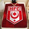 1 szt. Koc Flanelowy z Nadrukiem Hallescher FC, Wysokiej Jakości na Wszystkie Pory Roku, Wystrój Domu, Ciepło i Komfort, Idealny na Prezenty Świąteczne