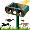Ultraschall-Katzenabwehr, Solarbetriebenes Tierabwehrmittel für den Außenbereich, Wetterfest, Schutz für Bauernhof, Garten, Wildtierabwehr & Umweltfreundlich, für Mäuse, Ratten