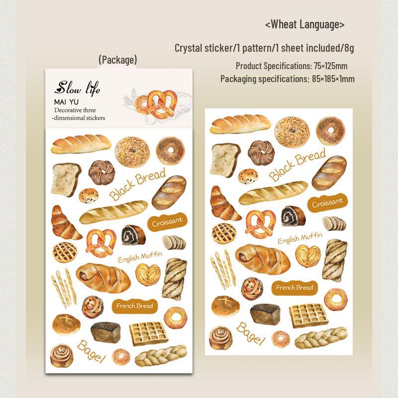 Ketchup Girl 3D Crystal Heat Transfer Stickers: Warm Collection for DIY Journal Collage
