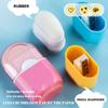 2 Pcs 2-in-1 Pencil Sharpener Manual Pencil Sharpeners with Container for Kids Adults Student School Home Office Supplies