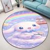 The My Melody and Cinnamoroll Cartoon Round Rug Can Be Used To Decorate Living Rooms, Bedrooms, Sofas, and Playrooms;