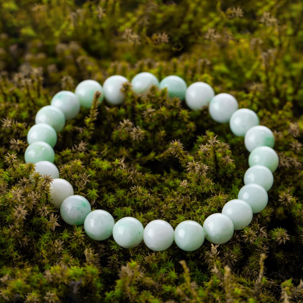 16cm Itoigawa Natural Jadeite Pale Japanese National Jomon Power Stone Jadeite Workshop Special Paulownia Wood Quality Guarantee ABR0888 (8mm beads,