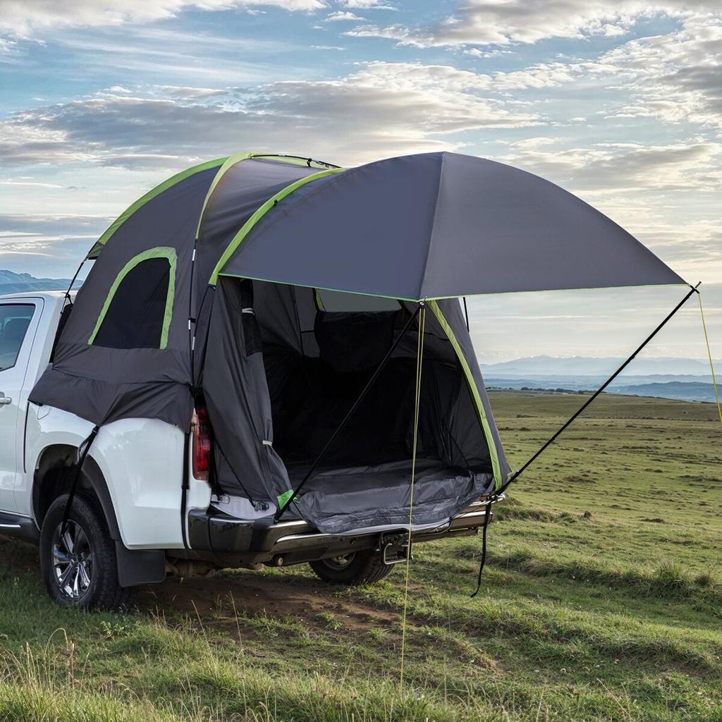 Truck Tent 8.0-8.2ft Waterproof PU2000 Truck Bed Camping Tent 2-3 Person